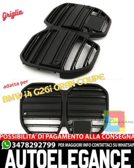 💎MAT BLACK SPORT GRILLE SUITABLE FOR BMW i4 G26i GRAN COUPE💎 