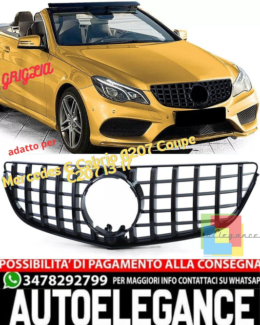 💎Glossy Black Sports Grille for Mercedes E Cabrio A207 Coupe C207 13-17💎