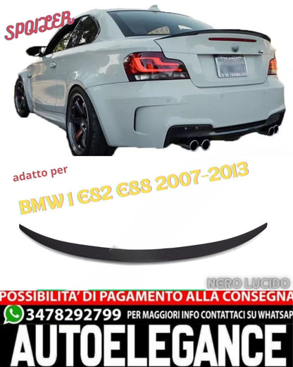 ✨ SPOILER NERO LUCIDO ADATTO PER BMW 1 E82 E88 2007-2011 Coupe Cabrio✨