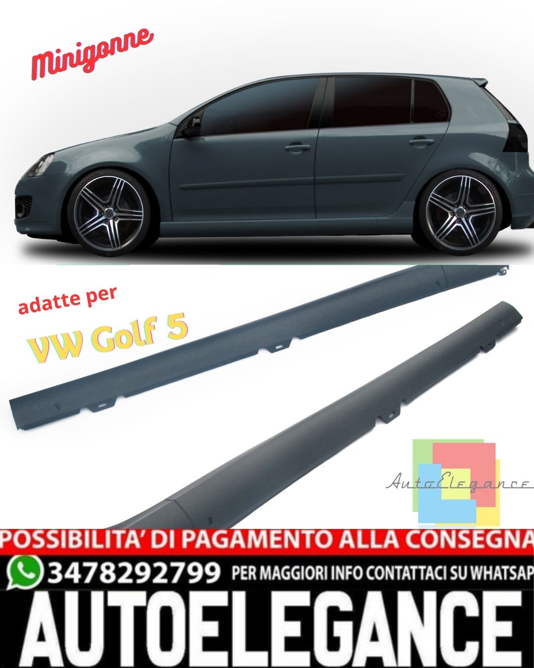 ✨Minigonne laterali con materiale di montaggio adatte per VW GoLF 5✨