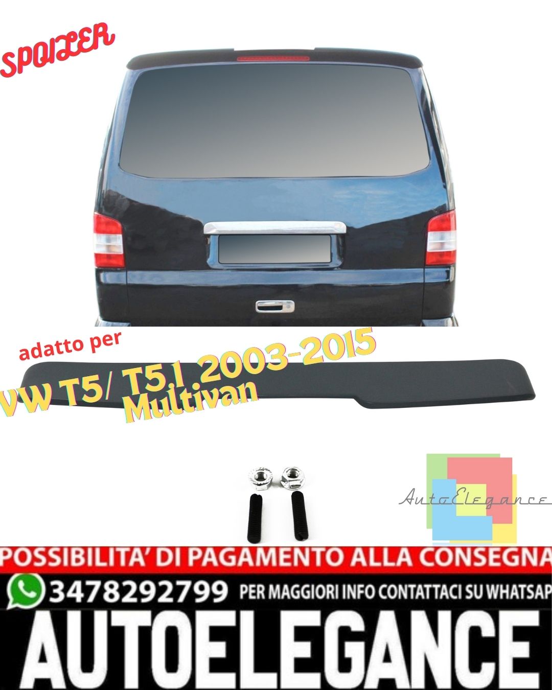 ✨Spoiler grigio adatto per VW T5/ T5.1  2003-2015 Multivan✨