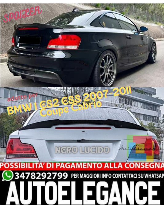 ✨✨ SPOILER NERO LUCIDO ADATTO PER BMW 1 E82 E88 2007-2011 Coupe Cabrio✨✨