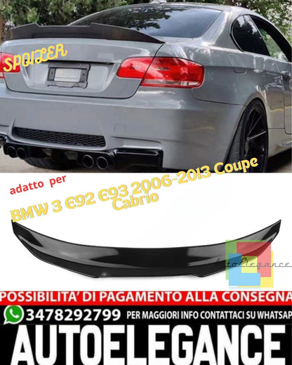 ✨GLOSSY BLACK SPOILER SUITABLE FOR BMW 3 E92 E93 2006-2013 Coupe Cabrio ✨