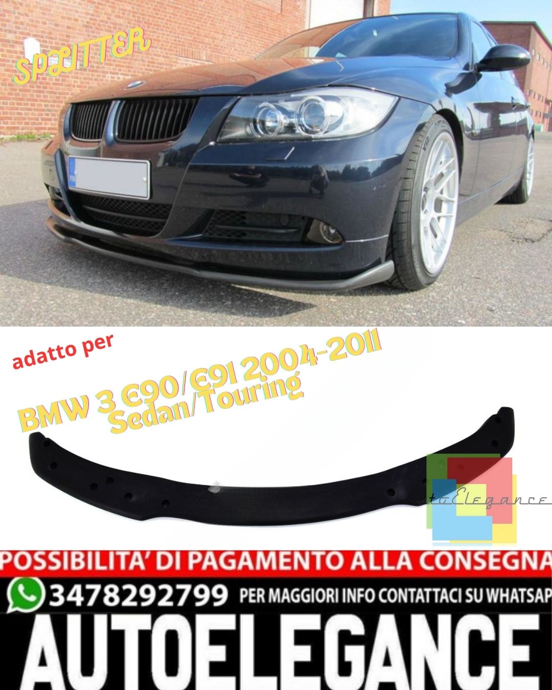 ✨SPLITTER ADATTO PER BMW 3 E90/E91 2004-2011 Sedan/Touring✨
