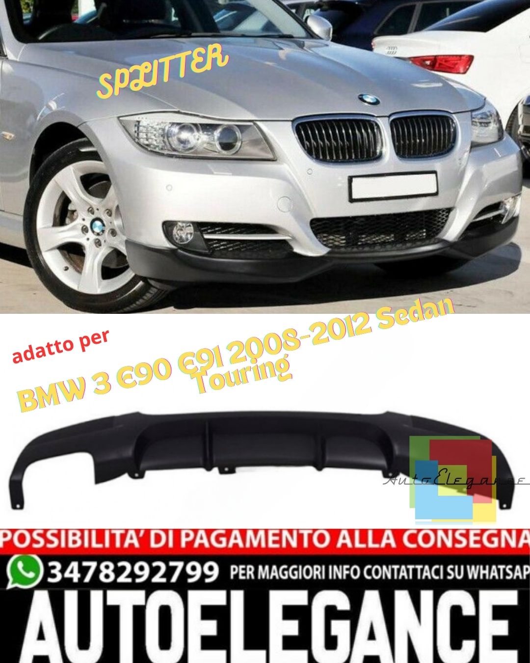 ✨SPLITTER ADATTO PER BMW 3 E90 E91 2008-2012 Sedan Touring ✨