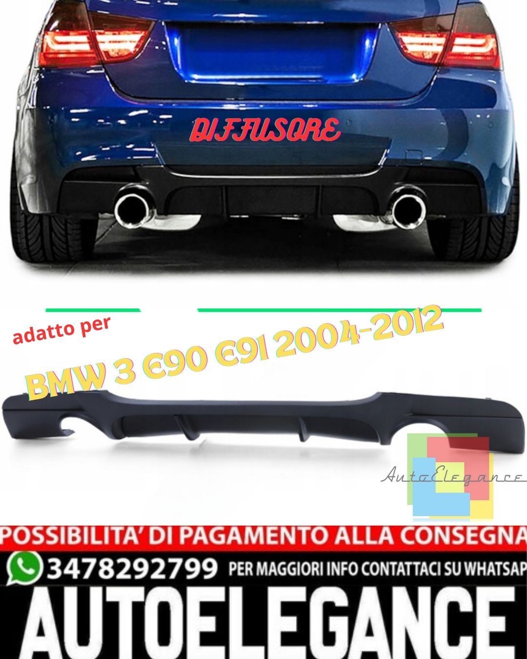 ✨DIFFUSER SUITABLE FOR BMW 3 E90 E91 2004-2012✨