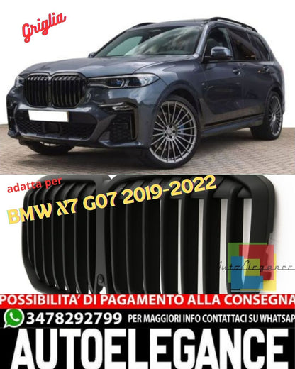 MATT BLACK RADIATOR GRILLE SUITABLE FOR BMW X7 G07 2019-2022