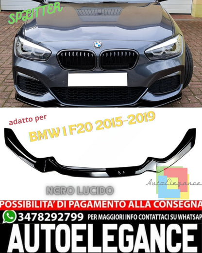 ✨ GLOSSY BLACK SPLITTER SUITABLE FOR BMW 1 F20 2015-2019✨