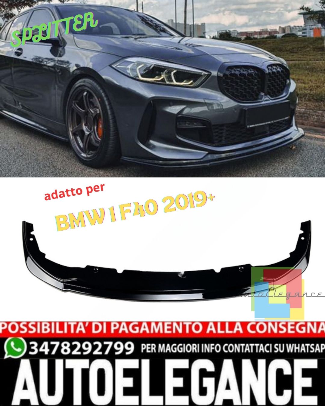 ✨ SPLITTER ADATTO PER BMW 1 F40 2019+✨