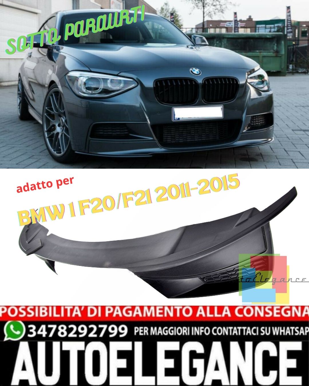 ✨ UNDER BUMPER SUITABLE FOR BMW 1 F20/F21 2011-2015✨ 