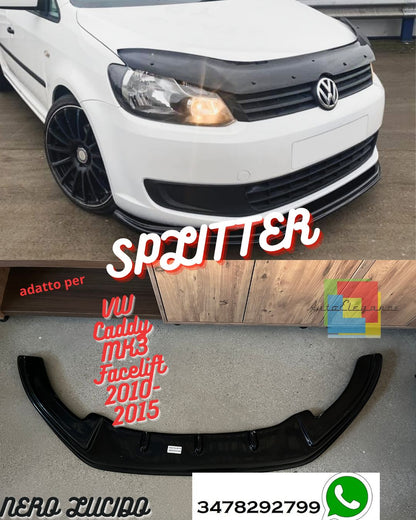 Front Splitter VOLKSWAGEN Caddy MK3 Facelift 2010-2015 With TÜV ABE 