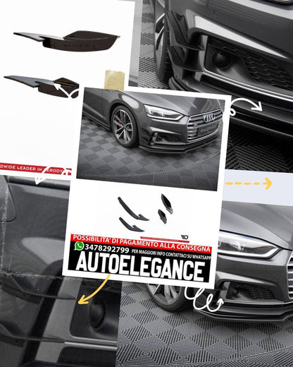 PARAFANGHI PARAURTI ANTERIORE (CANARDS) adatti per AUDI S5 / A5 S-LINE COUPÉ / SPORTBACK F5