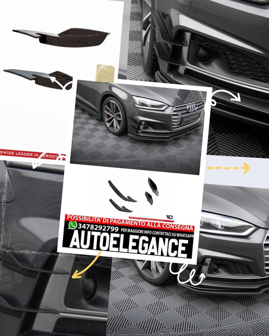 PARAFANGHI PARAURTI ANTERIORE (CANARDS) adatti per AUDI S5 / A5 S-LINE COUPÉ / SPORTBACK F5