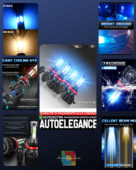 For Toyota Tacoma 2016-2021 Combo LED Headlights Bulbs Kit High-Low Ice Blue 