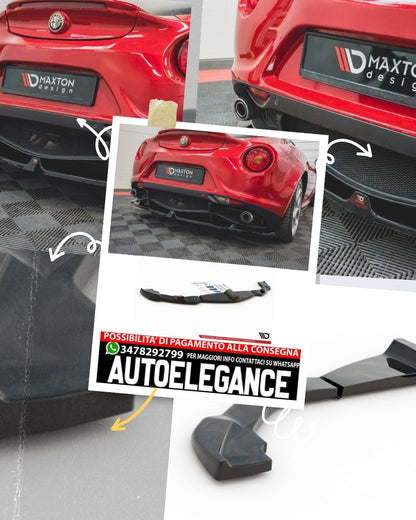 SPLITTER POSTERIORE CENTRALE ADATTO COMPATBILE PER ALFA ROMEO 4C (2013- 2017)