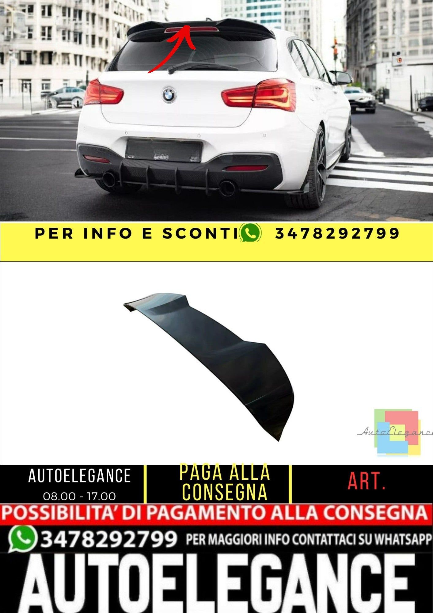 ✨SPOILER CAP ADATTO PER BMW M140i F20 Facelift 3D ✨