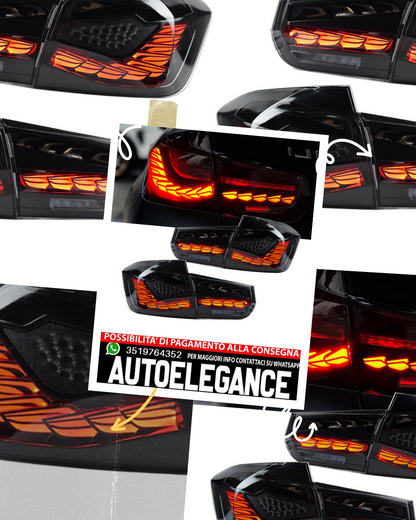 Luci dinamiche  OLED  posteriori nere adatte per BMW Serie 3 berlina F30 F80