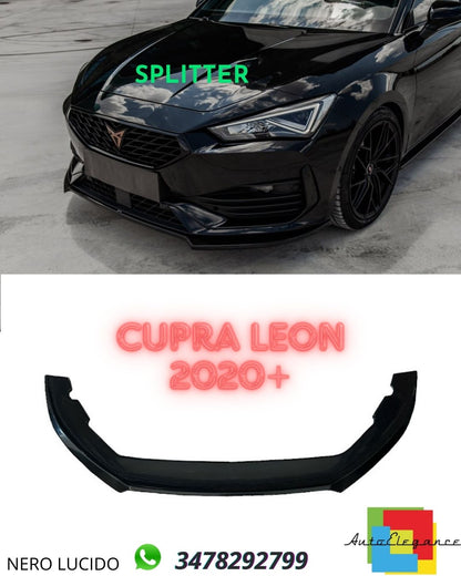 Splitter Anteriore COMPATIBILE PER CUPRA Leon 2020+ Versione 3 Senza ABE TÜV