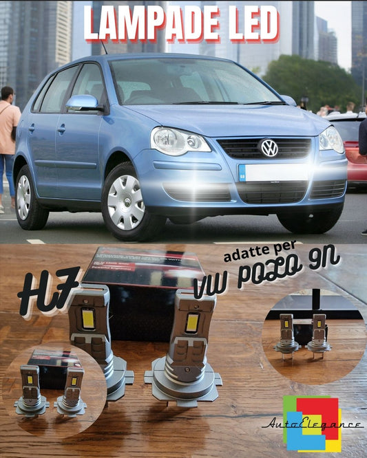 H7 LED KIT FOR VW POLO 9N RESTYLING 6000K WHITE 6000 LUMEN CANBUS LOW BEAM 