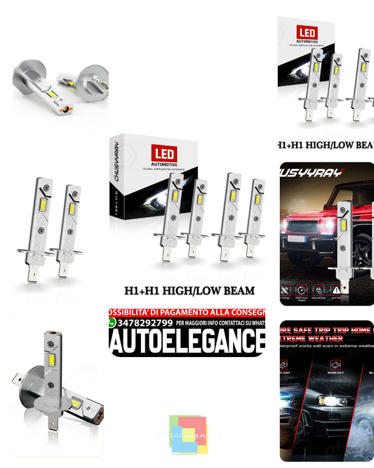 Para For Jaguar X-Type 02-08 -4X H1+H1 Hi/Lo 6000K LED Headlight Bomb Kit 