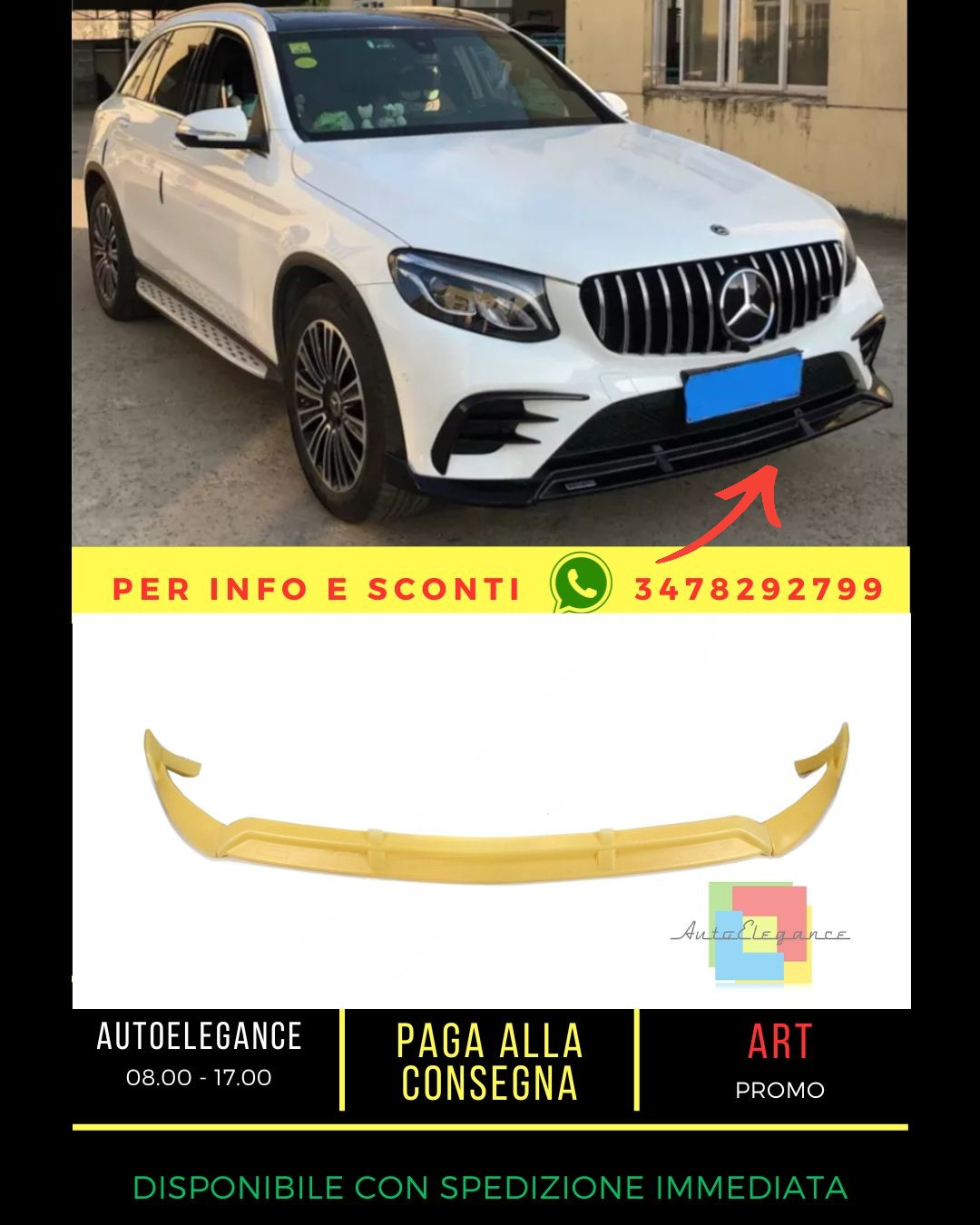 🔥SPLITTER ADATTO PER Mercedes GLC class X253 2015-2019🔥
