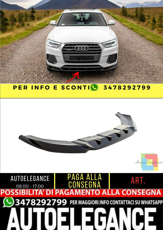 ✨SPLITTER V1 glossy design ABS SUITABLE for AUDI Q3 8U LIFTING 2014 -✨