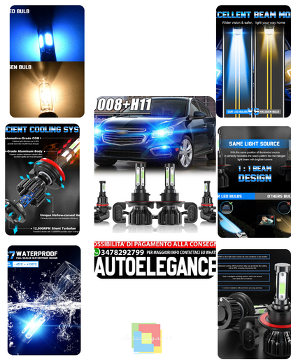 Para for Chevy Cruze 2011 2012 2013 2014 2015 Led Headlight Hi/Lo+Luz Antiniebla 