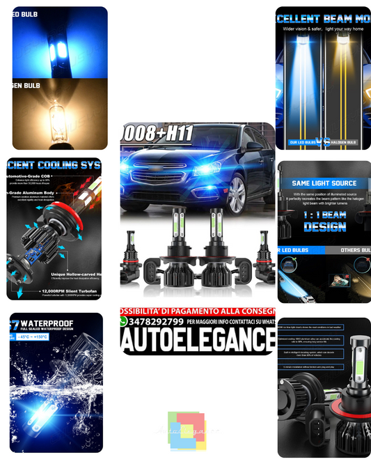 Para for Chevy Cruze 2011 2012 2013 2014 2015 Led Headlight Hi/Lo+Luz Antiniebla 