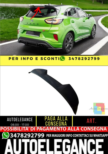 ✨SPOILER CAP ADATTO PER per Ford Puma ST MK1 Nero Lucido ABS✨