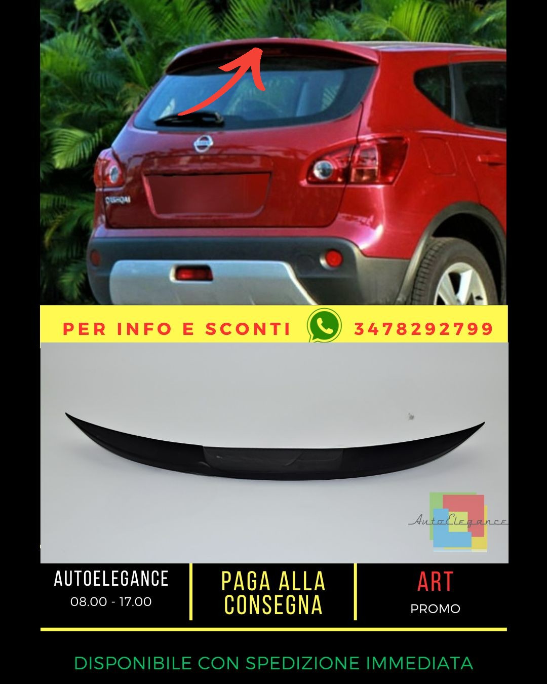 ⭐SPOILER ADATTO PER NISSAN QASHQAI 2006-2013 ⭐