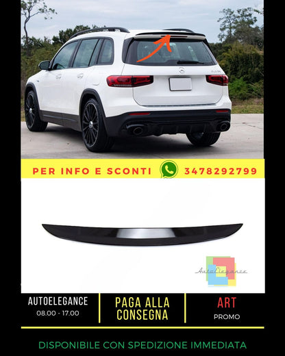 🔥SPOILER NERO LUCIDO ADATTO PER Mercedes GLB class X247 2019+🔥