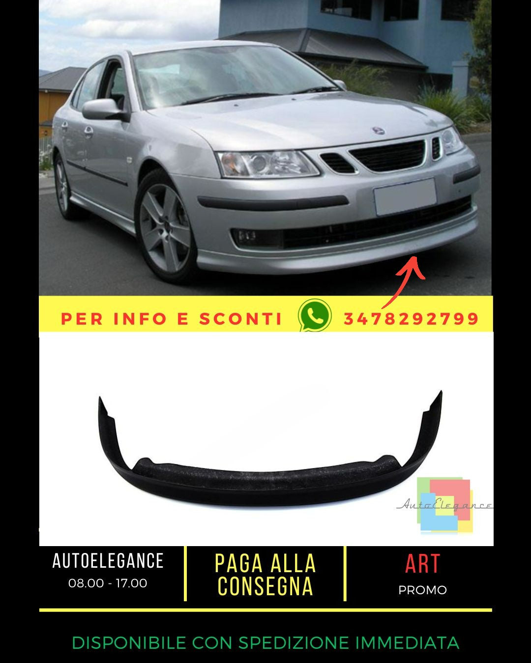 🔥SPLITTER ADATTO PER SAAB 93 2002-2011🔥