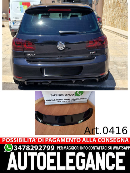 🟢SPOILER SUL TETTO VW GOLF 6 2008-2012🟢LUNOTTO POSTERIORE NERO LUCIDO✨