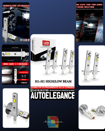 FOR Subaru Impreza 2004-2005 LED headlight high low haz bombillas white Combo Kit