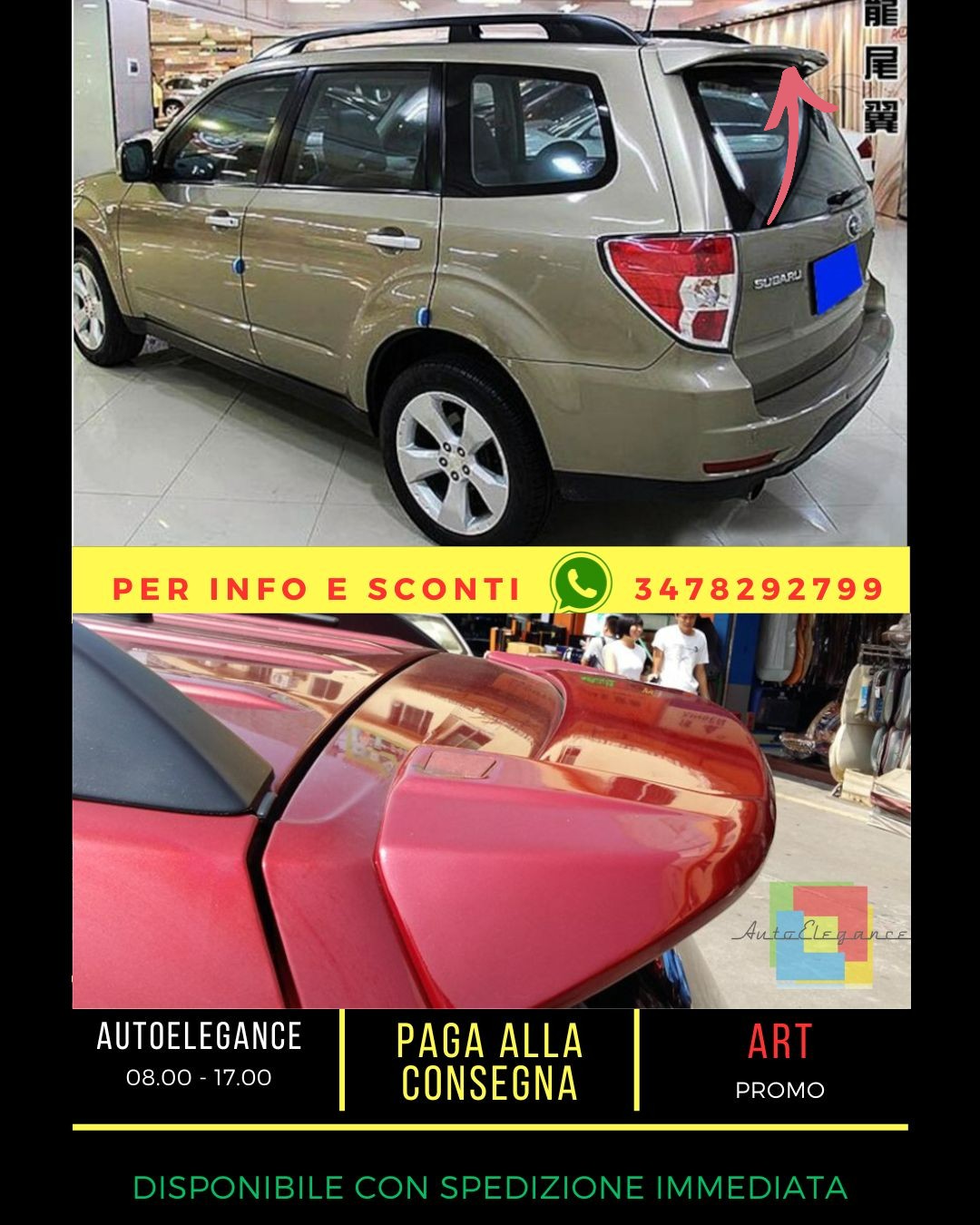 🔥SPOILER ADATTO PER Subaru Forester MK3 2008-2013🔥