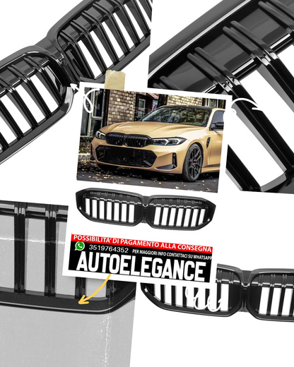 Griglia rene griglia radiatore barra singola adatta per BMW Serie 3 G20 2022 LCI
