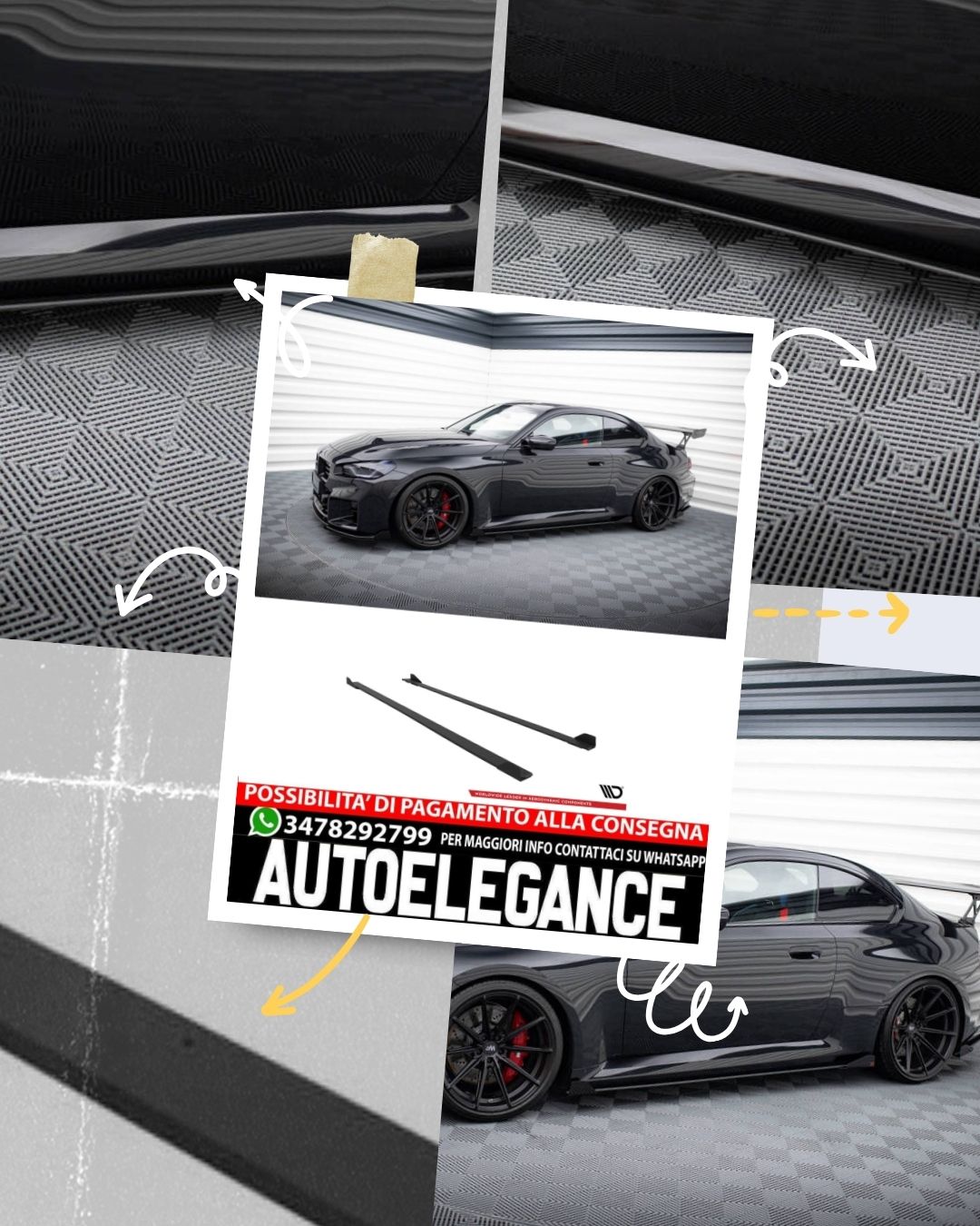 STREET PRO MINIGONNE LATERALI adatte per V.1 + FLAP BMW M2 G87  2023-