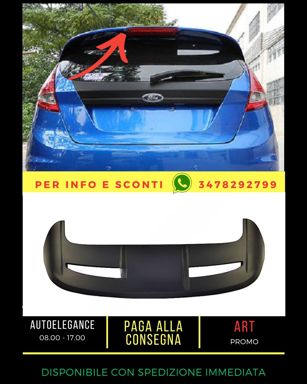 ✨SPOILER SUITABLE FOR Ford Fiesta MK6 2008-2019 Hatchback✨
