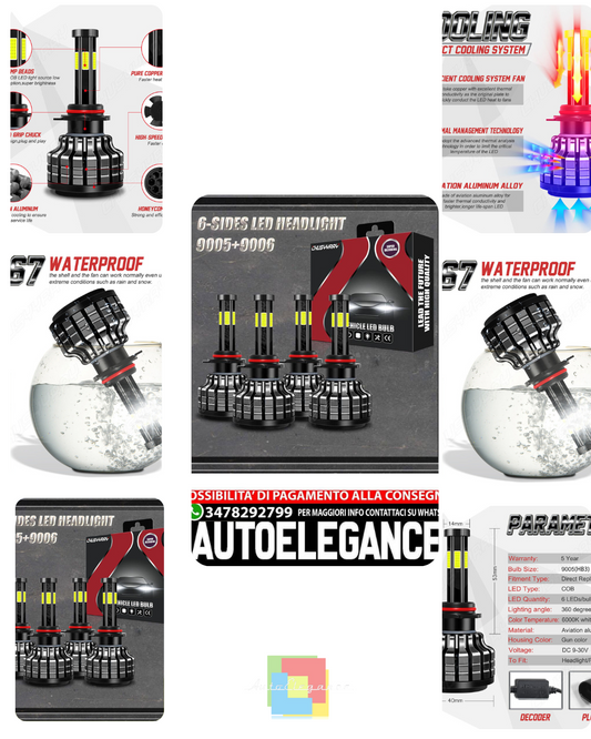 4x LED Headlight Bulbs Kit for Honda Odyssey 2005-2010 Low Beam 6000K 