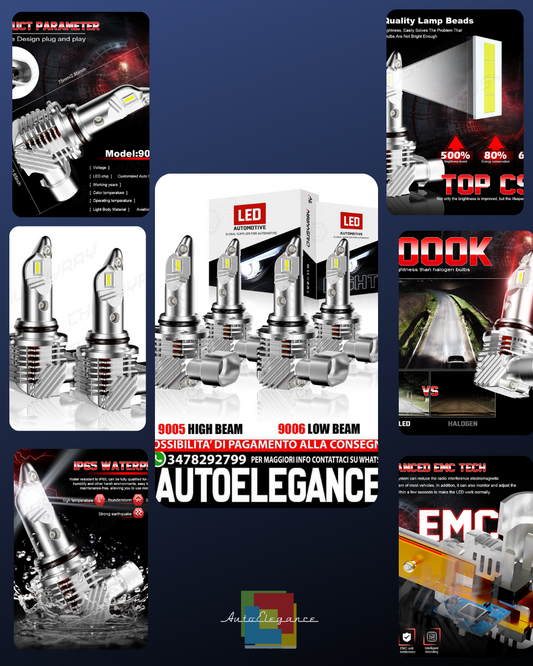 For Freightliner Columbia 2005-2016 2017 LED Headlight Hi/Lo Lights Bulbs 4PCS