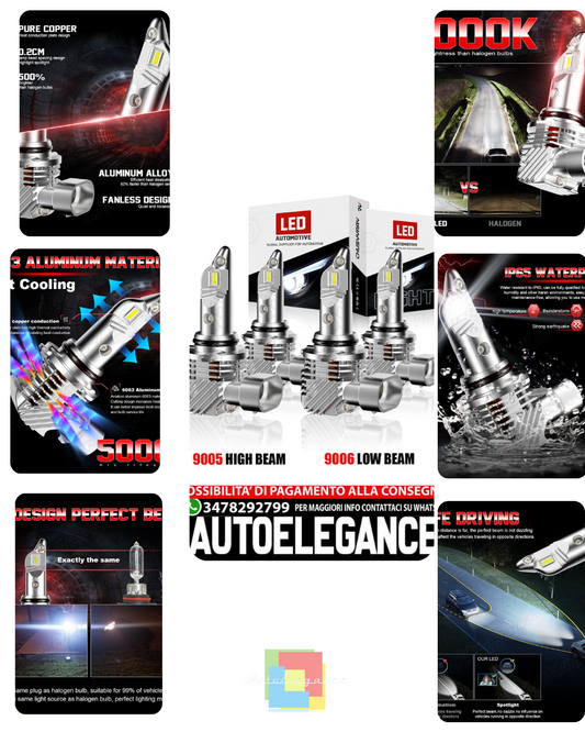 LED Headlight 4Bulbs Hi/Lo Beam Combo for Chevy Trailblazer2002-2007 2008 2009 