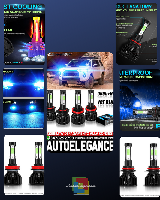 For Toyota 4Runner 2010 -2020 9005 H11 LED Headlight Bulbs High Beam Combo Kit 