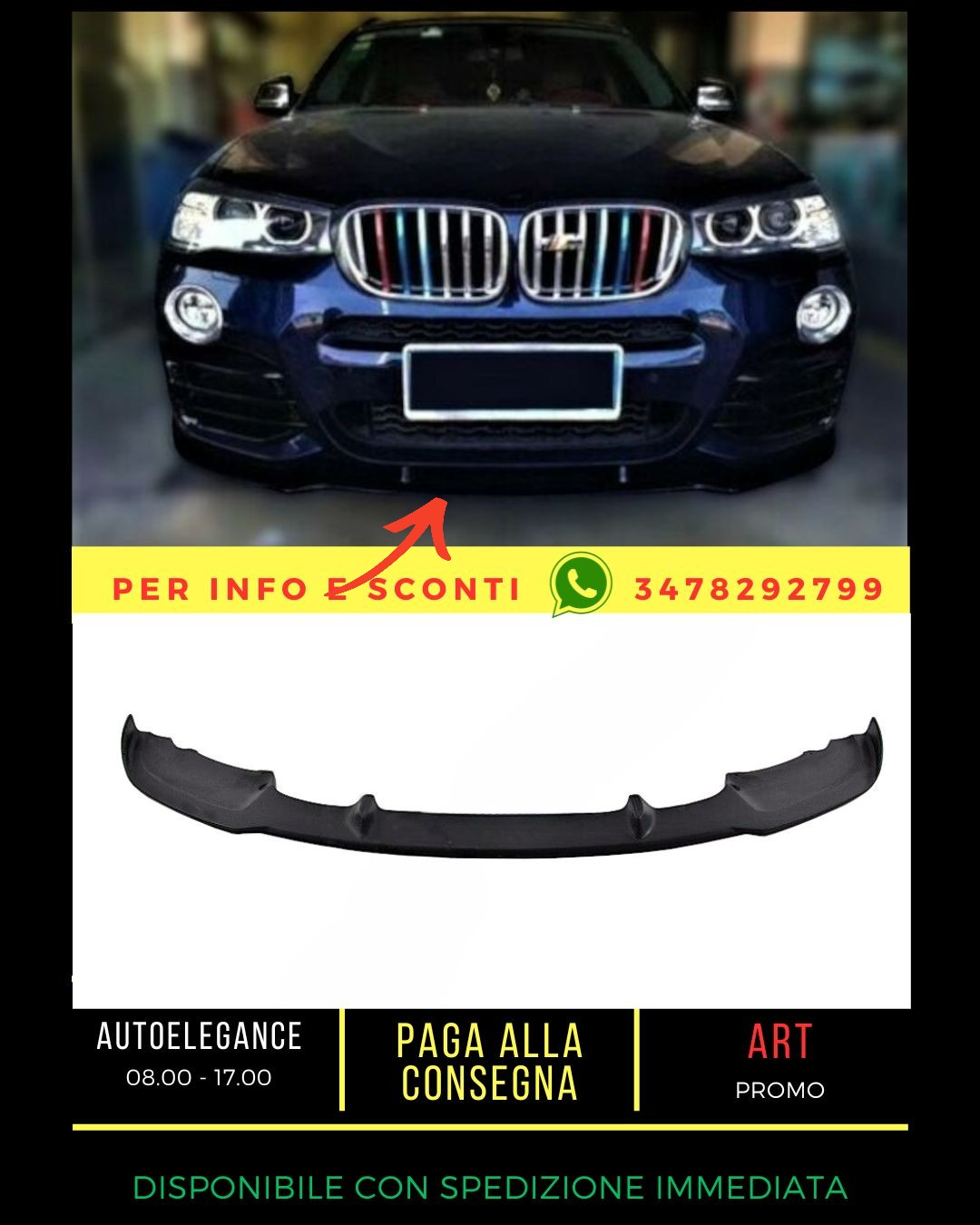 ✨Splitter suitable for BMW X3X4 F25F26 2010-2017✨ 