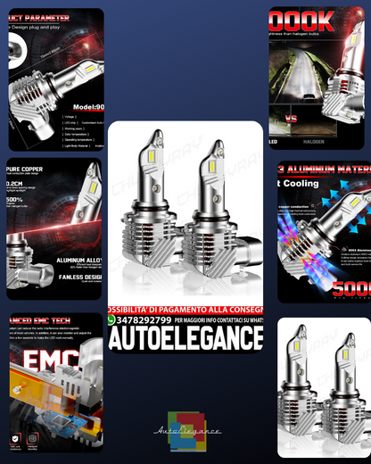 4Pcs 9005 9006 LED Combo Headlight Fog Light Kit High Beam 6000K