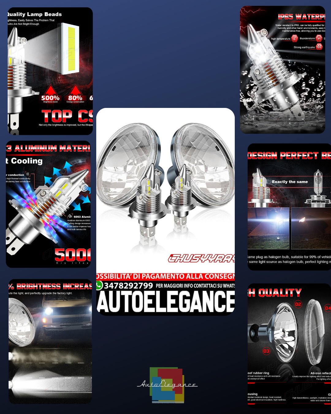 Per Ford F150 1975-1979Kit di conversione fari a LED rotondi da 7" H4abbaglianti