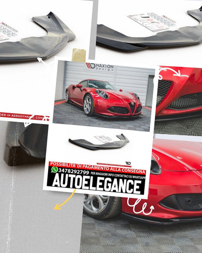 SPLITTER ANTERIORE ADATTO COMPATIBILE PER ALFA ROMEO 4C (2013- 2017)