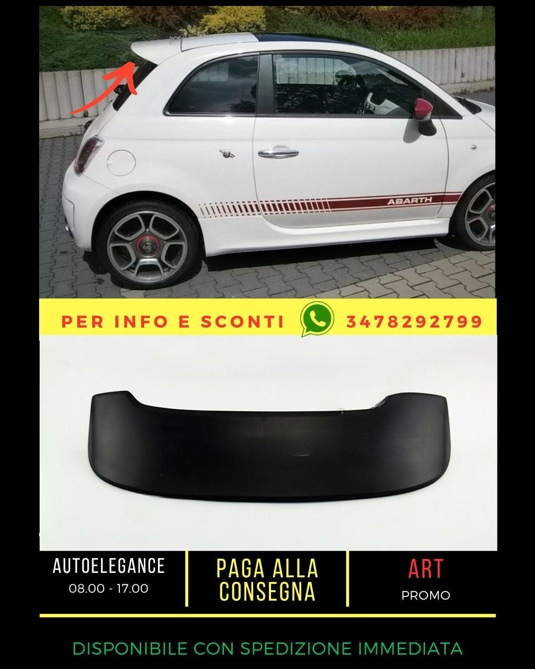✨SPOILER SUITABLE FOR Fiat 500 2008+✨ 