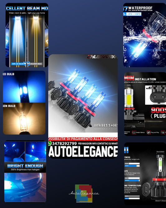 4pcs for Chevy Malibu 2006-2012 LED Headlight Bulbs High &amp; Low Beam 8000K