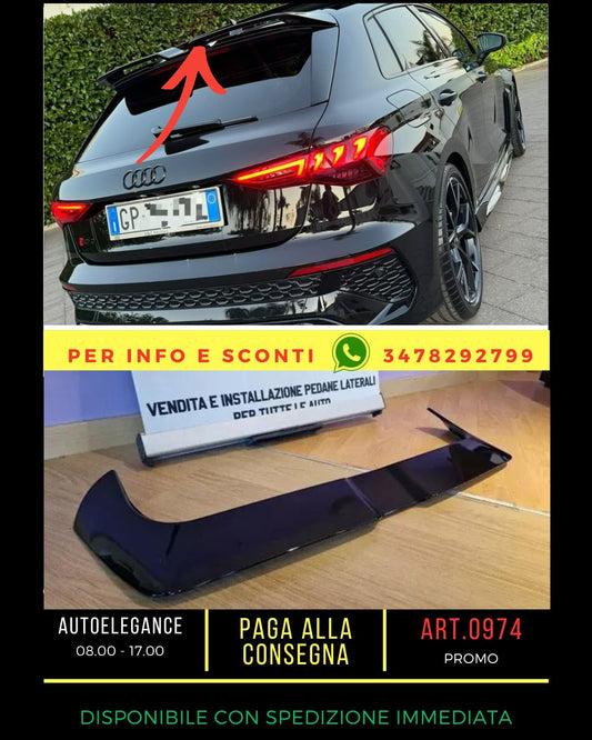 ✨SPOILER SUITABLE FOR AUDI A3 8Y 2020+ GLOSSY BLACK LOOK SPORTY DESIGN✨ 