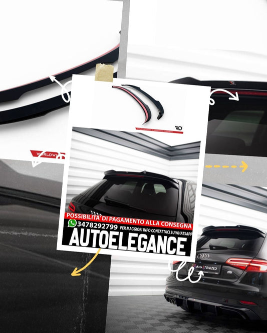 SPOILER TESTA adatto compatibile per AUDI A3 SPORTBACK 8V FACELIFT (2016 - 2020)